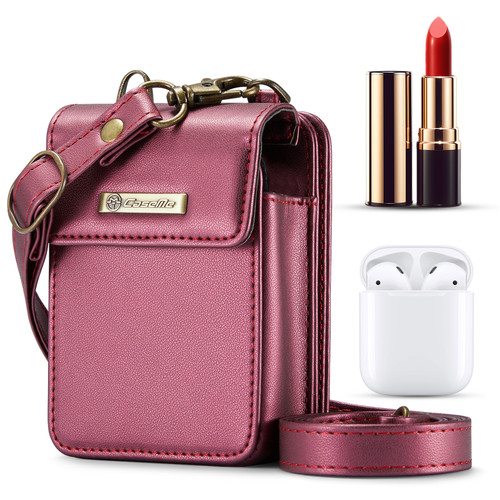 CaseMe Me50 Mini Universal Bag Apple and Samsung Headphones + Lipstick - Wine Red